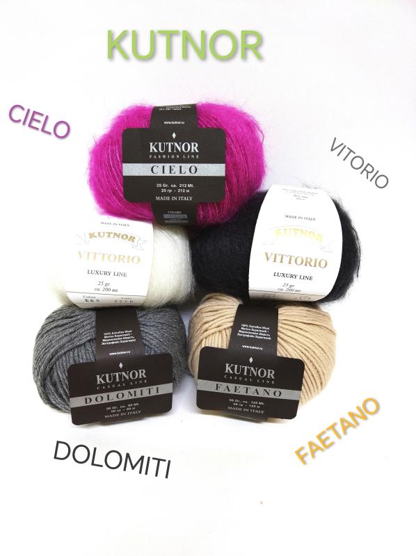Поступление  большой партии пряжи от бренда Kutnor.Cielo.Vitorio.Dolomiti.Faetano Поступление  большой партии пряжи от бренда Kutnor.Cielo.Vitorio.Dolomiti.Faetano