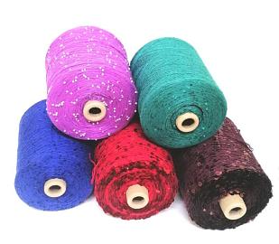 Поступила новая партия пряжи на бобинах,бусины и пайетки на хлопке(Raffinato боб,Shine Pail боб,Bead Yarn боб)